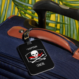 Personalised Jolly Roger (Cutlass) Luggage Tag