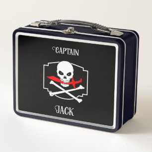 Personalised Jolly Roger (Cutlass)  Metal Lunch Box