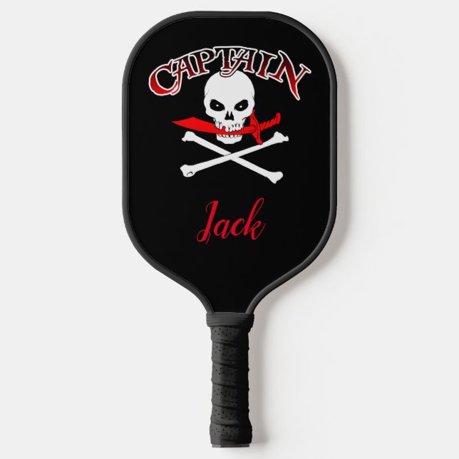 Personalised Jolly Roger (Cutlass) Pickleball Paddle (Front)