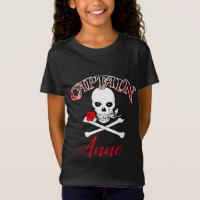 Personalised Jolly Roger (Rose) T-Shirt