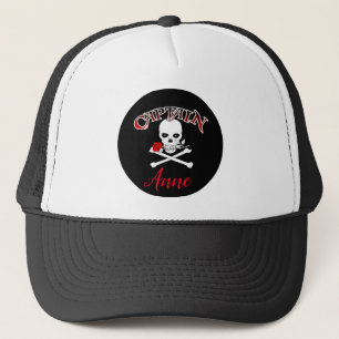 Personalised Jolly Roger (Rose) Trucker Hat