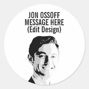 Personalised Jon Ossoff Bust Classic Round Sticker