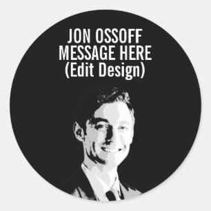Personalised Jon Ossoff Bust Classic Round Sticker