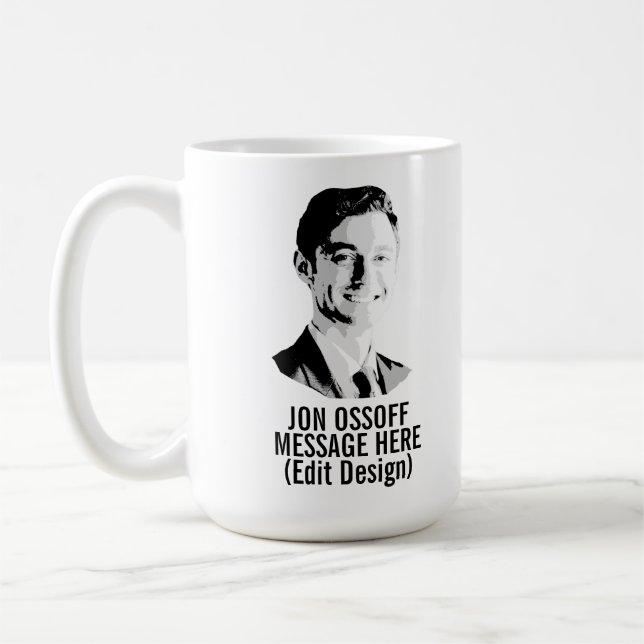 Personalised Jon Ossoff Bust Coffee Mug (Left)