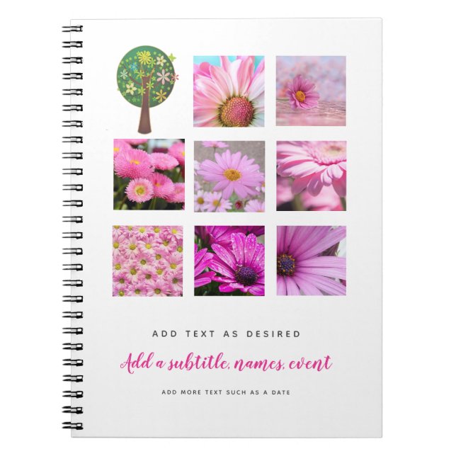 Personalised Journal ADD PHOTOS and TEXT (Front)