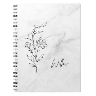 Personalised Journal with Elegant Floral Design