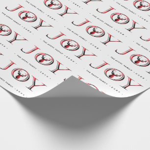 Personalised Joy Elegant Christmas Wrapping Paper