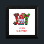 Personalised Joy Gnomes Merry Christmas  Gift Box<br><div class="desc">Personalise this cute Joy Gnome Christmas gift box with any text.  The perfect gift box to hold that perfect present.</div>