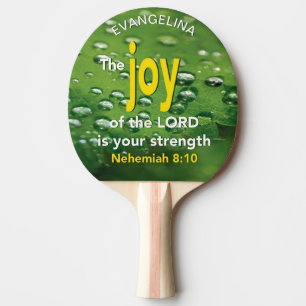 Personalised Joy Of The Lord Ping Pong Paddle