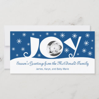 Personalised "Joy" Photo Greeting Card