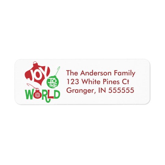 Personalised Joy to the World Address Labels