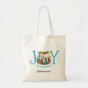 Personalised JOY TO THE WORLD Flag Tote Bag