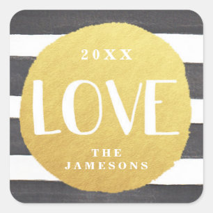 Personalised Joyous Stripes Stickers / LOVE