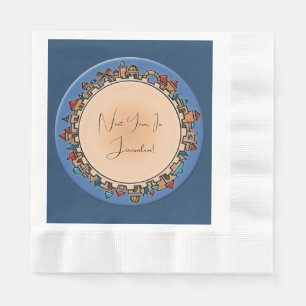 Personalised Judaica Jerusalem Napkin
