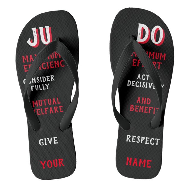 Personalised Judo Flip Flops (Footbed)