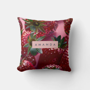 Personalised Juicy Strawberry Bliss Cushion