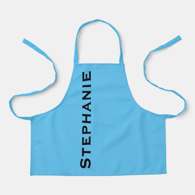 Personalised Jumbo Bold Name Choose Your Colour Apron (Front)