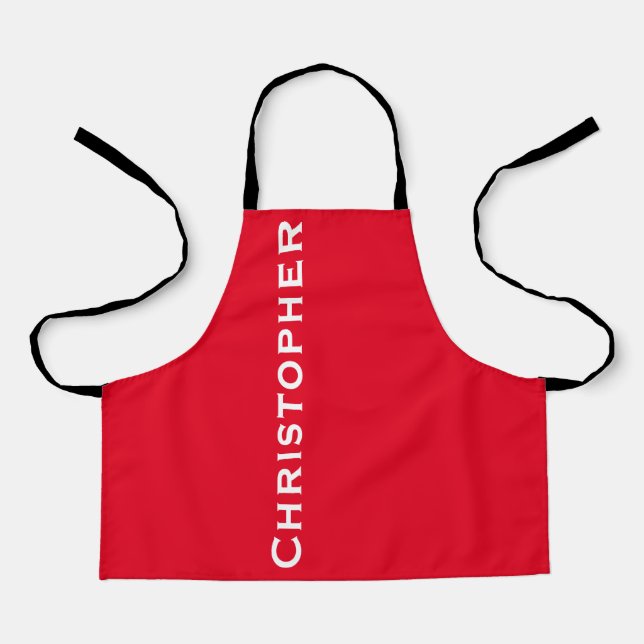 Personalised Jumbo Bold Name Choose Your Colour Apron (Front)