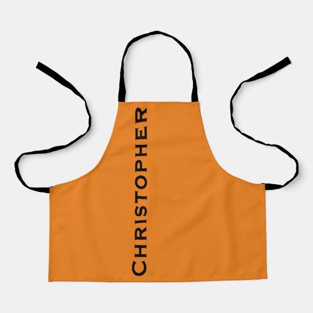 Personalised Jumbo Bold Name Choose Your Colour Apron (Front)