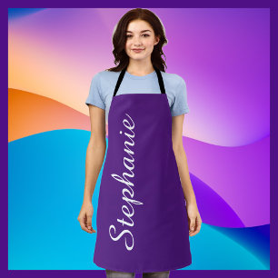 Personalised Jumbo Script Name Choose Your Colour Apron