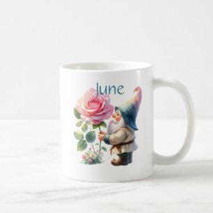 Personalised June Birth Month Garden Gnome Coffee Mug