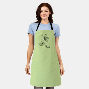 Personalised June Honeysuckle Birth Flower Gift Apron