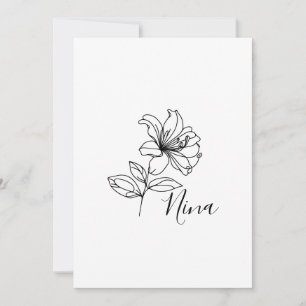 Personalised June Honeysuckle Birth Flower Gift Invitation
