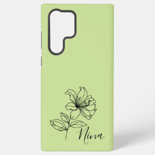 Personalised June Honeysuckle Birth Flower Gift Samsung Galaxy Case