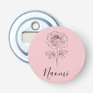  Personalised June Rose Birth Flower Gift for Her  Bottle Opener