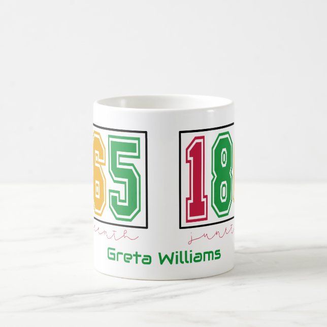 Personalised Juneteenth - Black History  Coffee Mug (Center)
