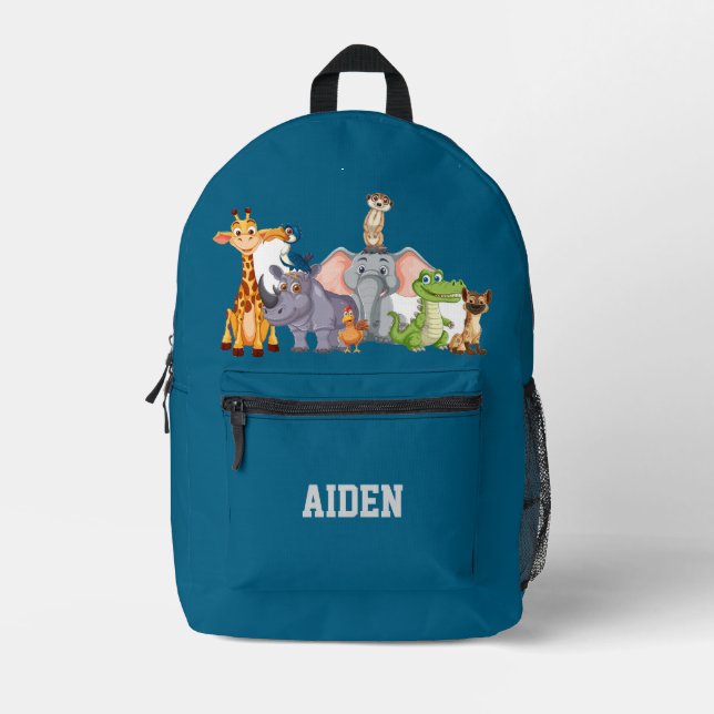 Personalised Jungle safari Backpack for Kid (Front)