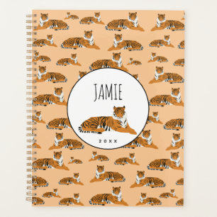Personalised Jungle Tiger Animal Pattern Planner