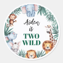 Personalised Jungle Two Wild Birthday 