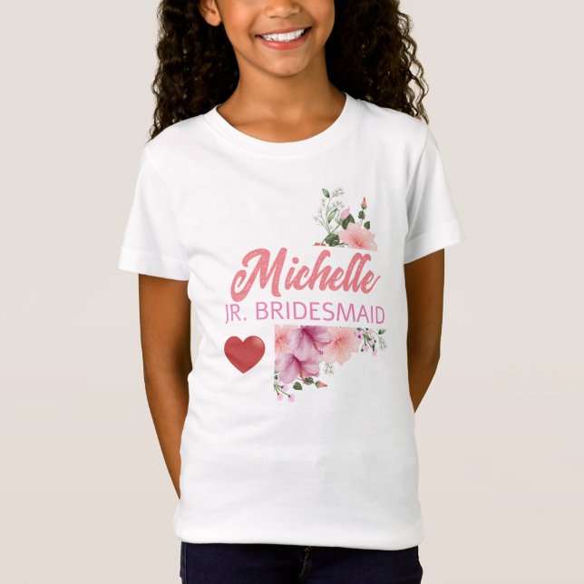 Personalised junior bridesmaid T-Shirt (Front)
