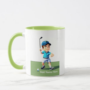 Personalised Junior Golfer's Combo Mug