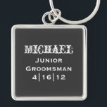Personalised Junior Groomsman Keychain<br><div class="desc">Personalised Junior Groomsman Keychain</div>