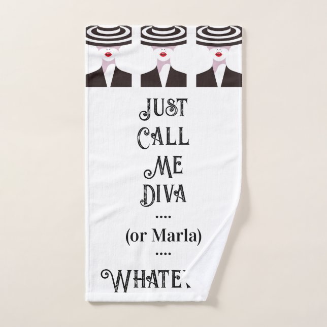 Personalised Just Call Me Diva Hand Towel (Hand Towel)