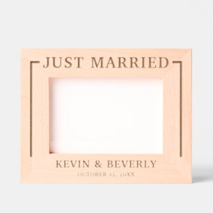 Personalised Just Married Etched Frames