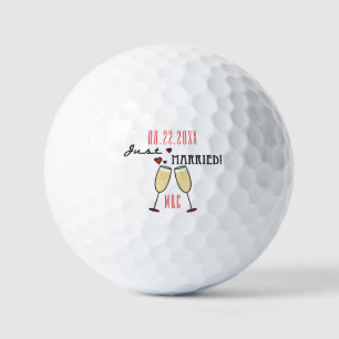 Personalised Just Married Golf Balls