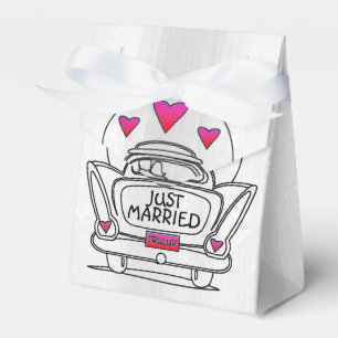 Personalised Just Married Honeymoon Car Favour Box