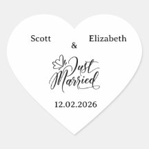 Personalised "Just Married" Wedding