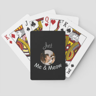 Personalised "Just Me and Meow" Photo Template –  Playing Cards