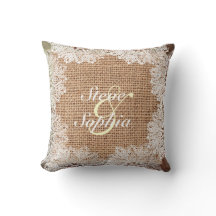 Personalised Jute Burlap and Lace
