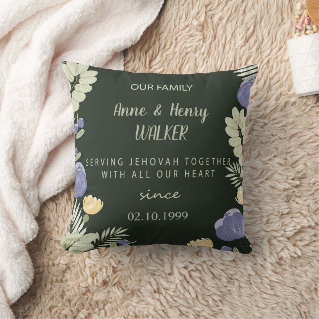 Personalised JW anniversary gift  Cushion (Blanket)