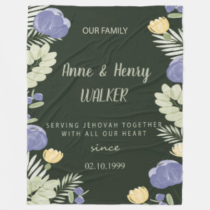Personalised JW anniversary gift Fleece Blanket