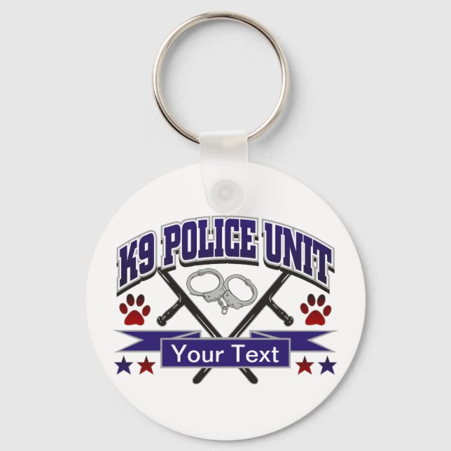 Personalised K9 Police Unit Key Ring (Front)