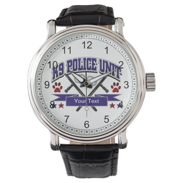 Personalised K9 Police Unit Watch (Front)