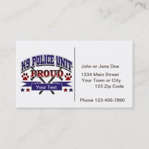 Personalised K9 Unit Proud Business Card