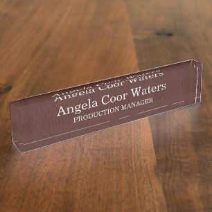 Personalised Kabul Leather Pattern Texture Nameplate