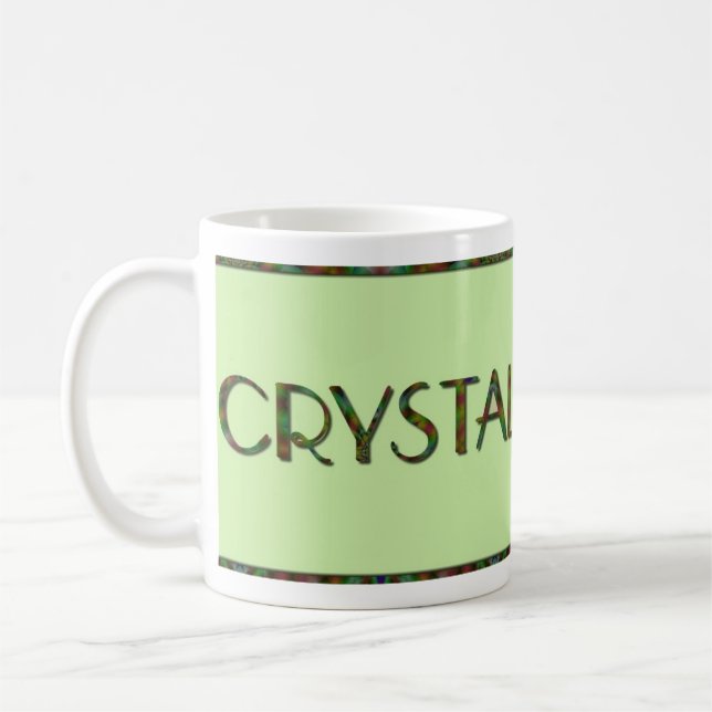 Personalised Kaleidoscope Name Mug - Crystal (Left)